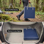 Camping Directors Chair, Heavy Duty,Oversized Portable Folding Chair with Side Table, Pocket for Beach, Fishing,Trip,Picnic,Lawn Blue - 6
