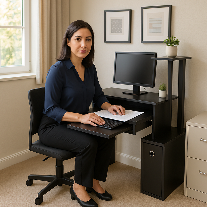 CompactMax Pro Space-Saving Computer Desk – Black