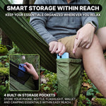 2-Person Camping Hammock with Mosquito Net & Rain Fly – Portable Outdoor Hammock Set (500lbs Capacity) - 6