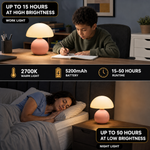 MUSHROOM LAMP – CORDLESS, RECHARGEABLE & TOUCH-DIMMABLE - 6