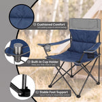 Outdoor 4-Piece Folding Chair and Table Set – Perfect for Camping and Picnics - 6