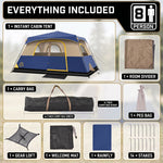 8–10 Person Instant Cabin Camping Tent with Room Divider - 6