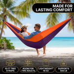 Portable Camping Hammock with Tree Straps – Lightweight Nylon Travel Hammock - 6
