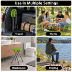 Folding Stool with Metal Frame – Indoor & Outdoor Seating - 6