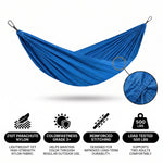 2-Person Camping Hammock with Mosquito Net & Rain Fly – Portable Outdoor Hammock Set (500lbs Capacity) - 6