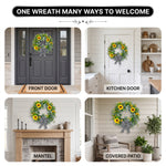 SUNFLOWER WREATH FOR FRONT DOOR – SUMMER FLORAL PORCH DÉCOR - 6