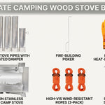 PORTABLE WOOD STOVE FOR CAMPING, TENT STOVE - 6