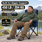 Heavy Duty Camping Chair with Cooler Storage – Single or Twin Pack - 6