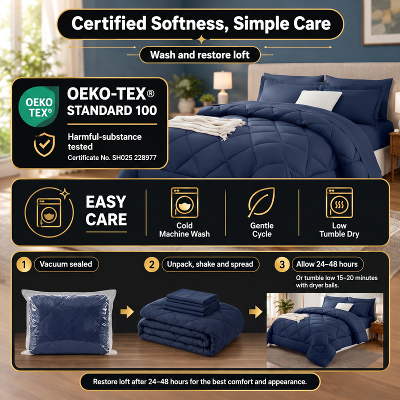 BEDDING SETS – 7-PIECE COMFORTER SET WITH SHEETS - 6