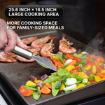 2 & 3 BURNER PORTABLE PROPANE FLAT TOP GRIDDLE – 20,000–45,000 BTU OUTDOOR GRIDDLE WITH SIDE SHELVES & CART - 6