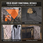 Silent Pop Up Hunting Blind with 270° See Through View – Waterproof Camo Ground Blind Tent for Turkey and Deer Hunting, 1-7 Person Capacity - 6