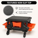 Mobile Mechanic Toolbox Seat with Drawers - Rolling Mechanic Stool with Sliding Tool Tray, Shop Stool with Wheels for Garage & Workshop, Auto Repair - 6