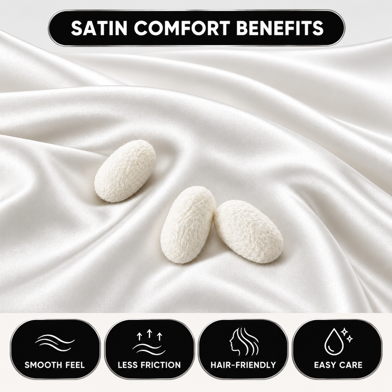 Body Pillowcase – Satin or Mulberry Silk, 20 x 54 in - 6