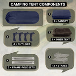 2-4 PERSON LIGHTWEIGHT BACKPACKING DOME CAMPING TENTS - 6