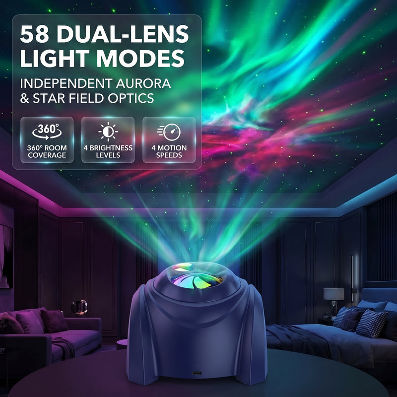 GALAXY PROJECTOR – WHITE NOISE, BLUETOOTH SPEAKER & REMOTE - 6