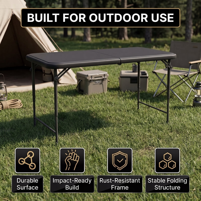 4 ft Adjustable Folding Camping Table - 6