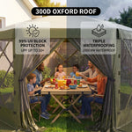 Vevor 12x12 Pop-Up Screen Tent Gazebo – 6-Sided Mesh Shelter with Carry Bag (8–10 People) - 6