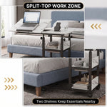 C-SHAPED END TABLE WITH CHARGING STATION – ADJUSTABLE HEIGHT - 6