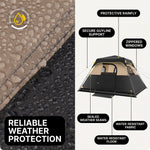 4-6 PERSON INSTANT CABIN CAMPING TENT – WATERPROOF FAMILY TENT WITH RAINFLY & CARRY BAG - 6