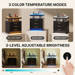 NIGHTSTAND WITH CHARGING STATION – LED, USB-C & DRAWERS - 6