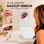 Portable LED Makeup Mirror – Rechargeable, Adjustable Brightness, Compact & Travel-Friendly - 6