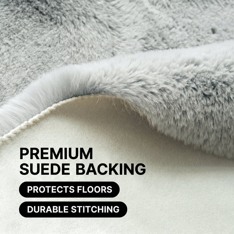 Faux Rabbit Fur Shaggy Rug – Ultra Soft & Machine Washable - 6