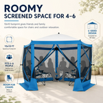 10x10 Pentagonal Pop-Up Gazebo – Screen Shelter with Optional Mesh Sidewalls | Portable Canopy for Backyard, Patio & Camping - 6