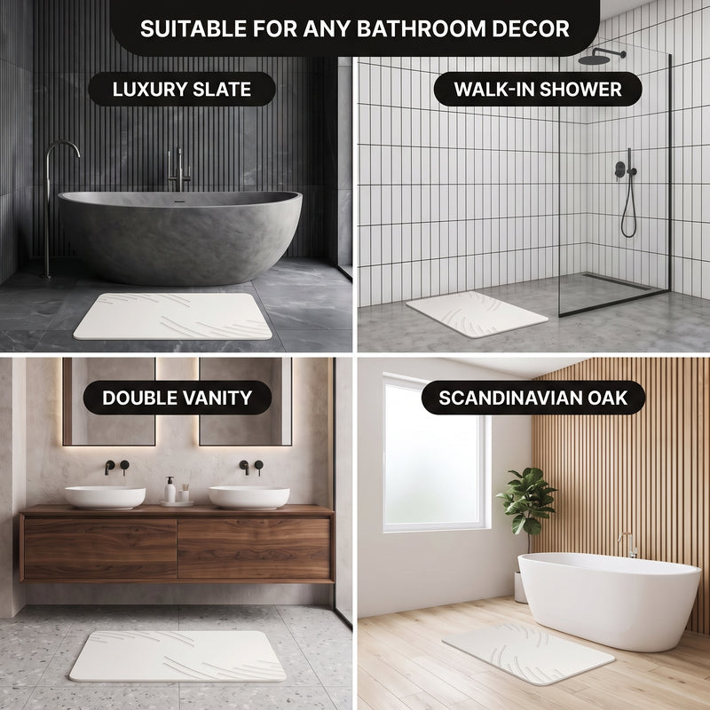 STONE BATH MAT – QUICK-DRY DIATOMACEOUS EARTH SHOWER MAT - 6