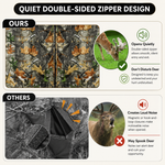 Hunting Tree Stand Blinds Cover 142" x 35" Extra Large Camouflage Universal Tree Stand Blinds Realistic Forest Camo Treestand Cover with Zipper for Deer Elk Hunting, Frames Not Included - 6