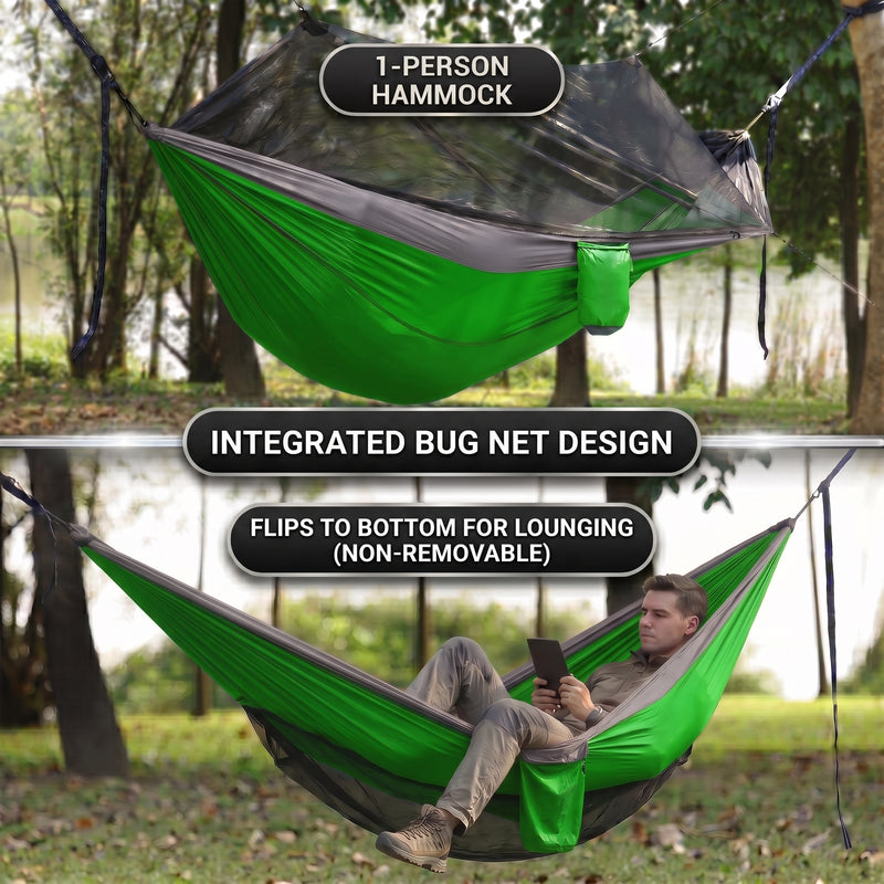 Camping Hammock with Mosquito Net – 1-2 Person, Nylon - 6