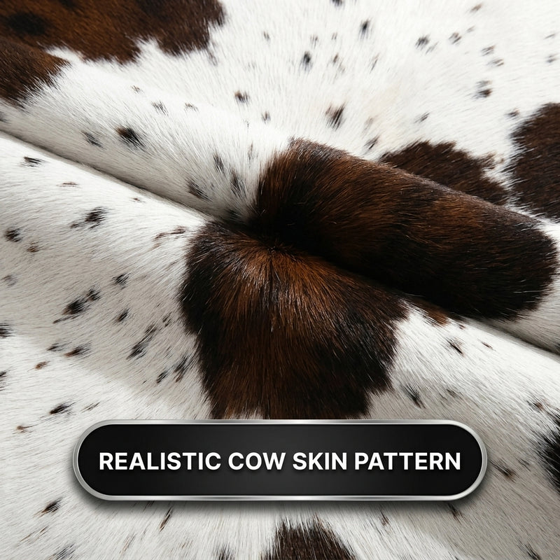 Faux Cowhide Rug – Animal Print Area Rug for Living Room, Bedroom & Office - 6