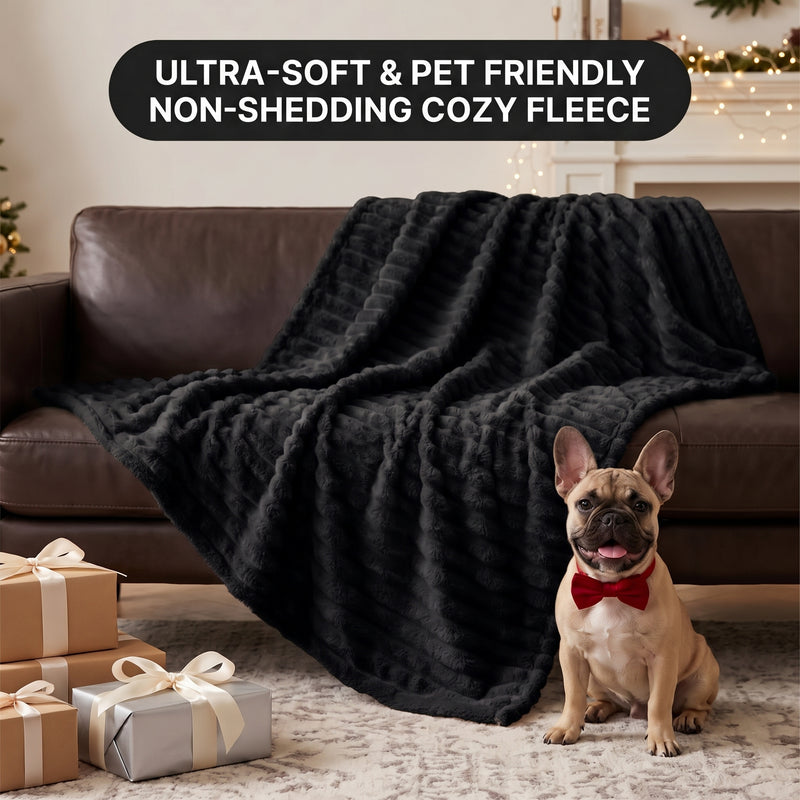 Throw Blanket – Soft, Lightweight Ribbed Design - 6