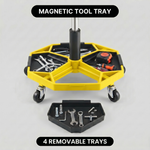360° Swivel Pneumatic Mechanic Stool — 300–330 lbs Capacity, Padded Seat | Trufairs - 6