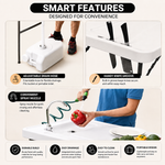 Folding Fish Cleaning Table with Sink & Sprayer Options - 6