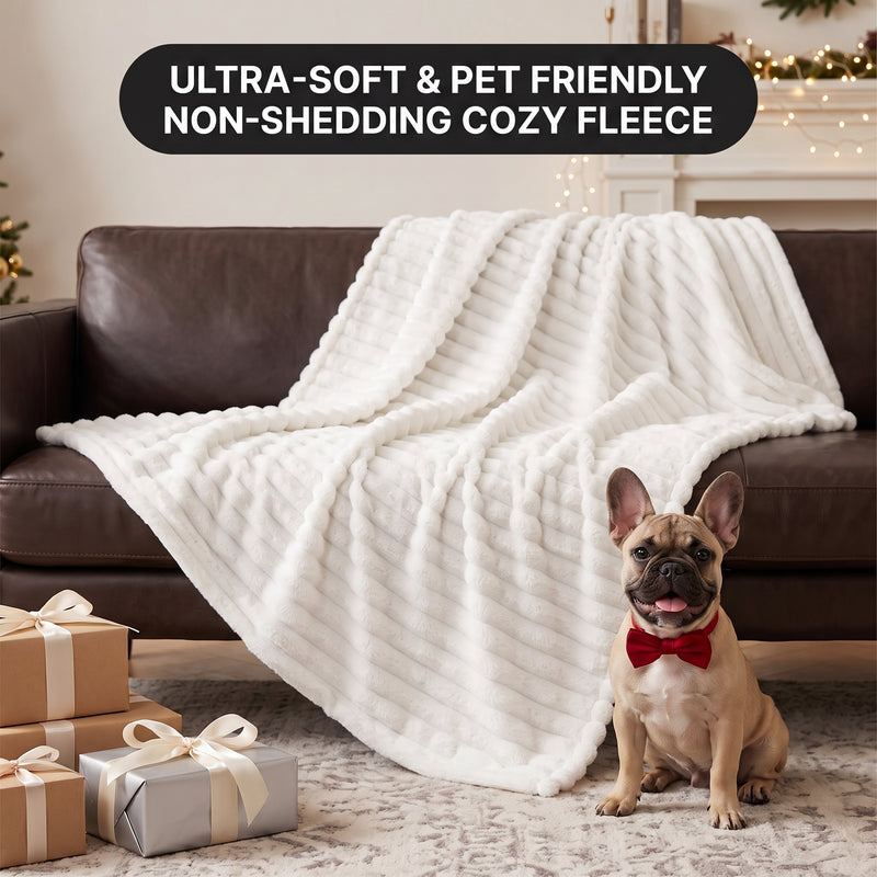 Throw Blanket – Soft, Lightweight Ribbed Design - 6