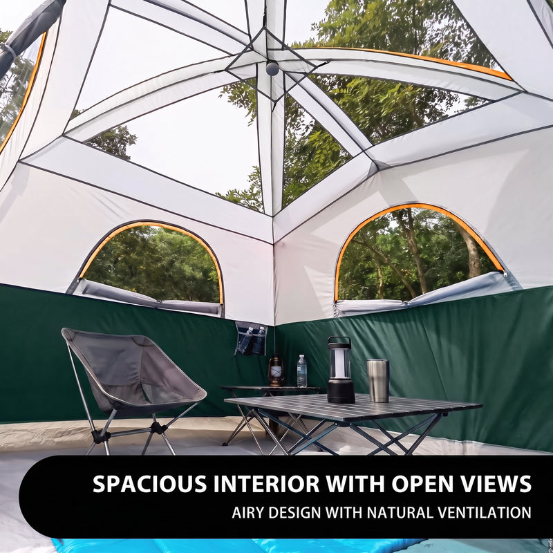 4-6 PERSON INSTANT CABIN CAMPING TENT – WATERPROOF FAMILY TENT WITH RAINFLY & CARRY BAG - 6