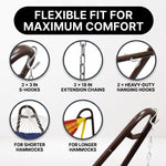 Adjustable 9-14FT Heavy-Duty Hammock Stand – 550-660LBS Outdoor/Indoor Steel Frame - 6