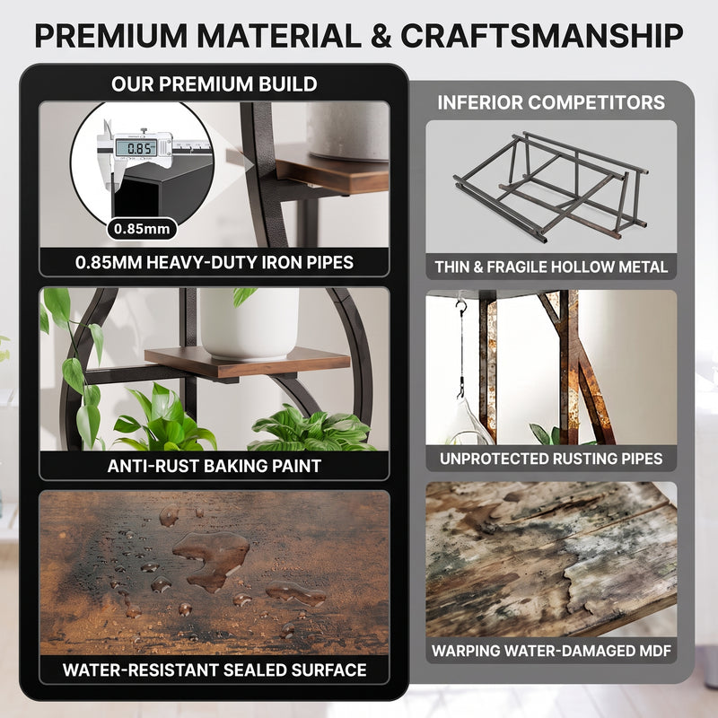PLANT STAND WITH GROW LIGHTS – MULTI-TIER INDOOR SHELF - 6