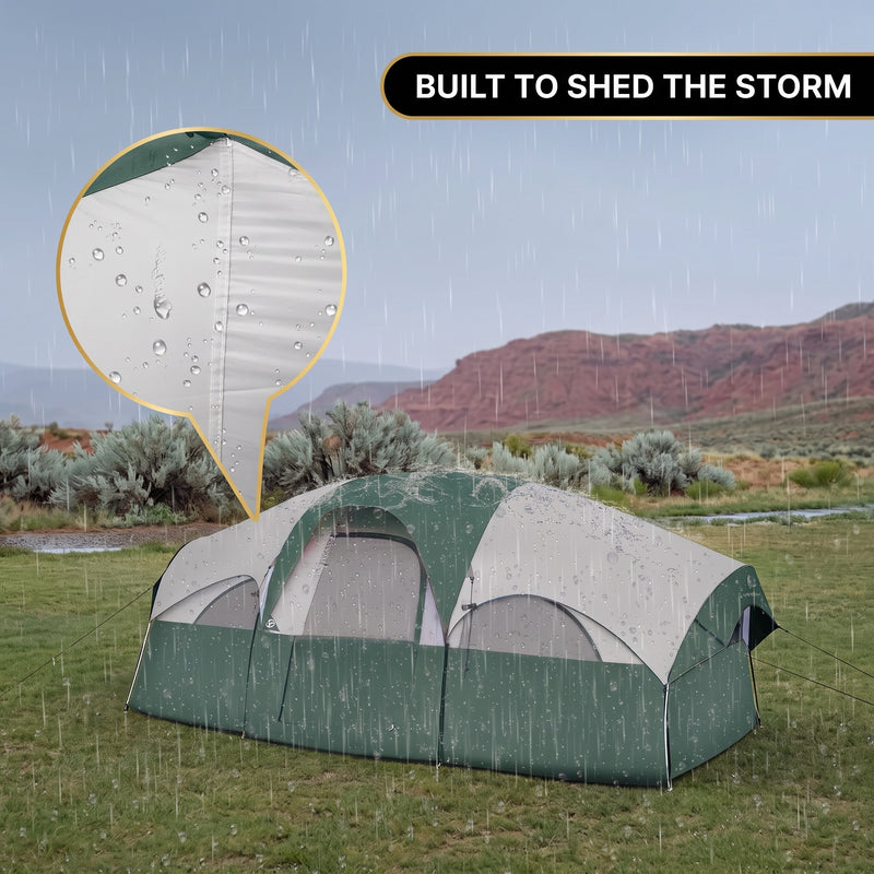 5–8 PERSON FAMILY DOME CAMPING TENT – WATERPROOF OUTDOOR TENT WITH RAINFLY & CARRY BAG - 6