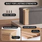 BENCH WITH STORAGE – FOLDING OTTOMAN WITH PADDED SEAT - 6