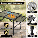 Foldable Camping Table Collapsible Picnic Aluminum Alloy Grill Stand - 6