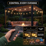Outdoor Solar String Lights with Remote — Black, 37–108 ft - 6