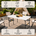 Foldable Table & Step Stool – Heavy-Duty, Portable, Adjustable Height, Indoor/Outdoor Use - 6
