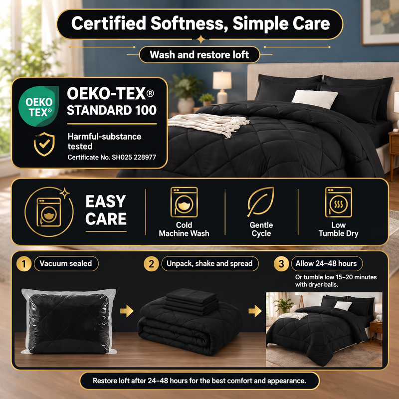 BEDDING SETS – 7-PIECE COMFORTER SET WITH SHEETS - 6