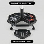 360° Swivel Pneumatic Mechanic Stool — 300–330 lbs Capacity, Padded Seat | Trufairs - 6