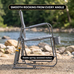 ROCKING CAMPING CHAIR – FOLD-FLAT CHAIR WITH CUP HOLDER - 6