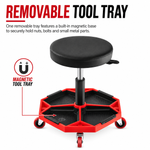 360° Swivel Pneumatic Mechanic Stool — 300–330 lbs Capacity, Padded Seat | Trufairs - 6 (replacement)