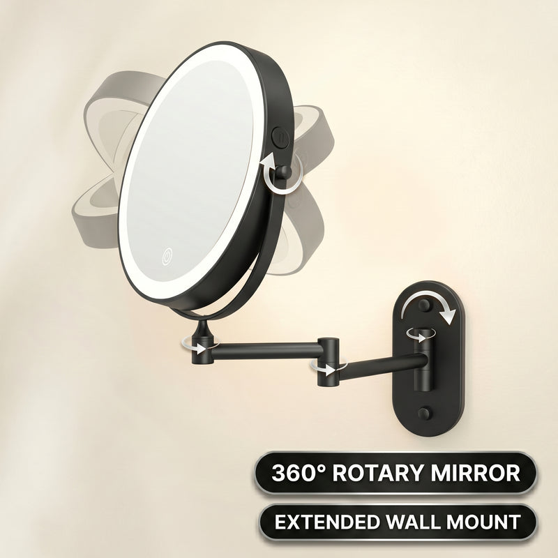 LED Lighted Magnifying Makeup Mirror – Rechargeable, Wall-Mount with Adjustable Brightness - 6 (replacement)