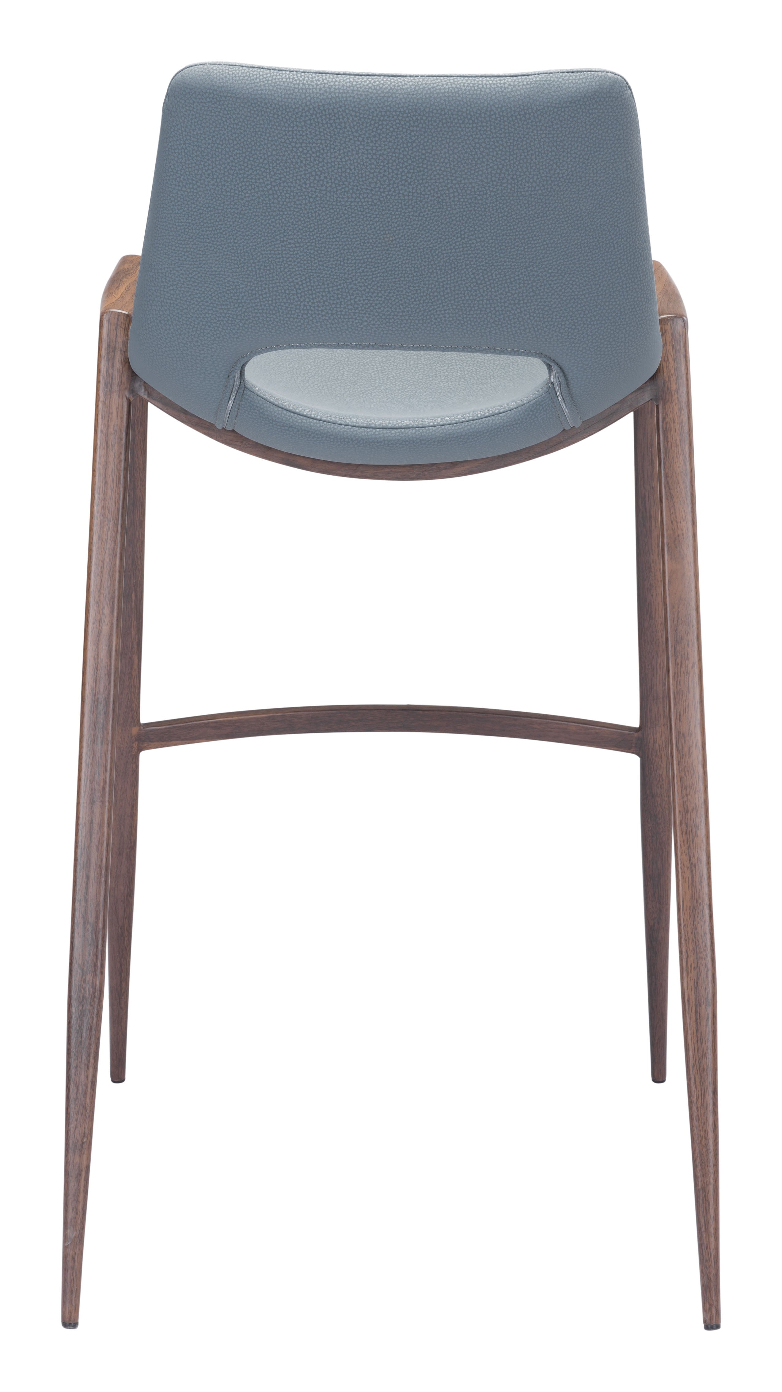 Desi Barstool Azure Gray & Walnut