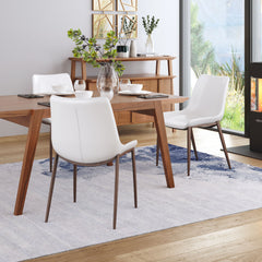 Magnus Dining Chair White & Walnut